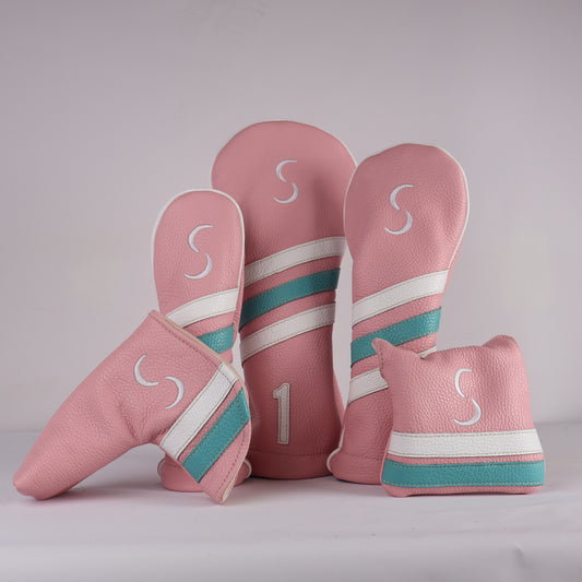 Headcover Set : Light Pink + Pure White + Tiffany