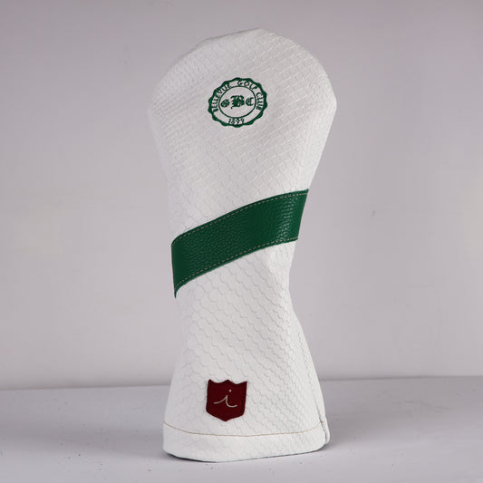 Driver Headcover: White Boa + Masters Green