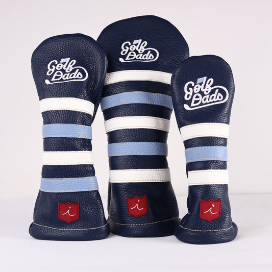 Headcover Set: Navy Boa + Pure White + Carolina Blue