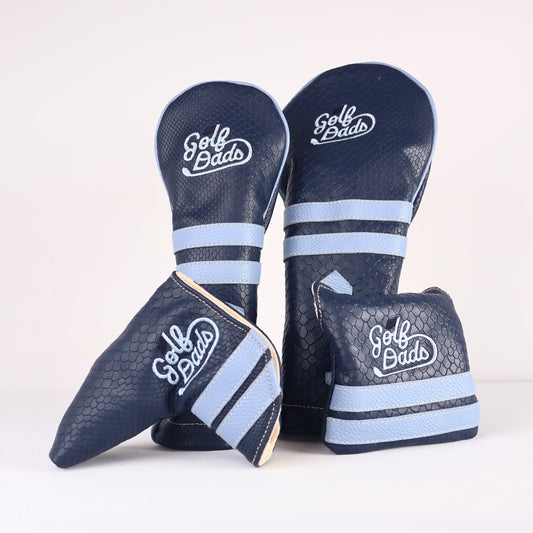 Headcover Set: Navy Boa + Carolina Blue