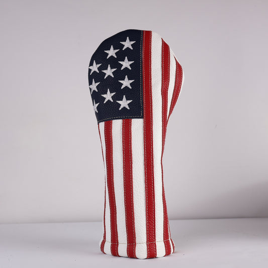 Driver Headcover: Pure White + Freedom Stitched