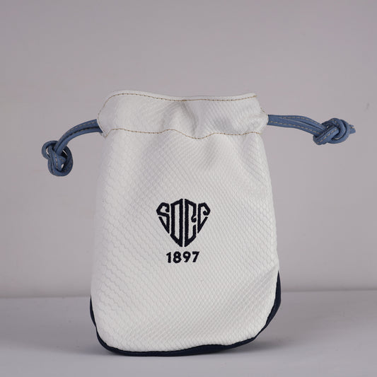 Valuables Pouch: White Boa + Carolina Blue + Navy