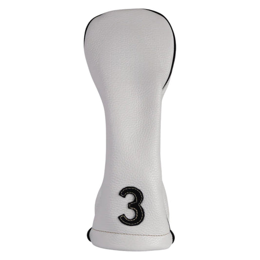 Classic Wood Headcover: Pure White + Pitch Black