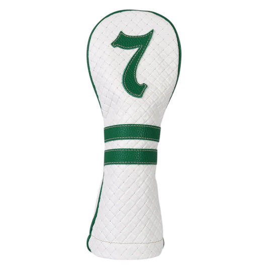 Timeless Wood Headcover: White Sassari + Masters Green