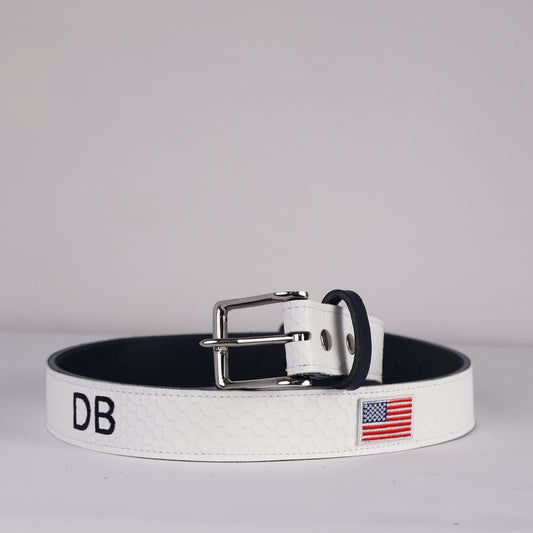 Strato 3.0 Belt: White Boa + Navy
