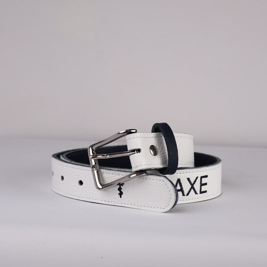 Strato 3.0 Belt: Pure White + Navy