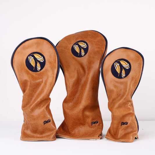 Headcover Set: Caramel + Navy