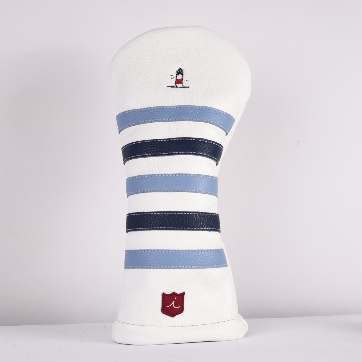 Driver Headcover: Pure White + Navy + Carolina Blue