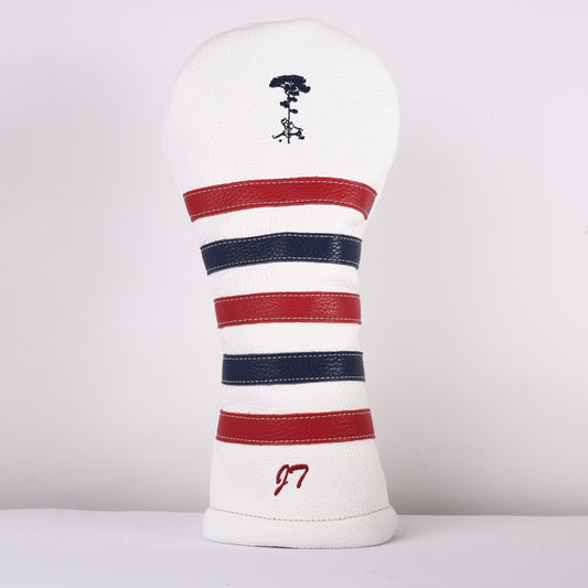Driver Headcover: Pure White + Sunday Red + Navy