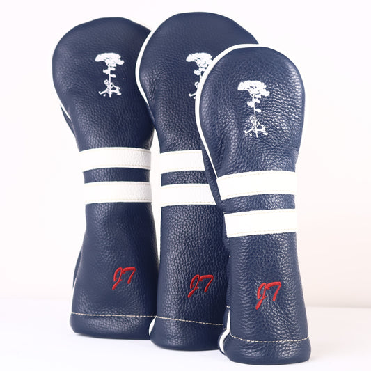 Headcover Set: Navy + Pure White