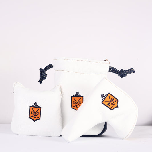 Headcover Set: Pure White + Navy
