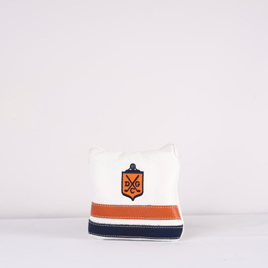 Full Mallet Headcover: Bright Orange + Navy + Pure White