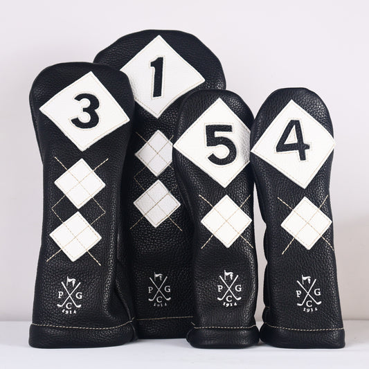 Headcover Set: Pitch Black + Pure White