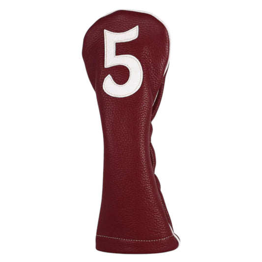 Classic Wood Headcover: Crimson + Pure White