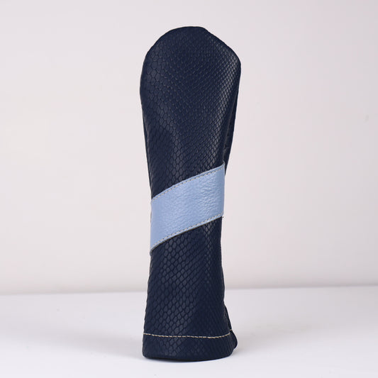 Hybrid Headcover: Navy Boa + Carolina Blue