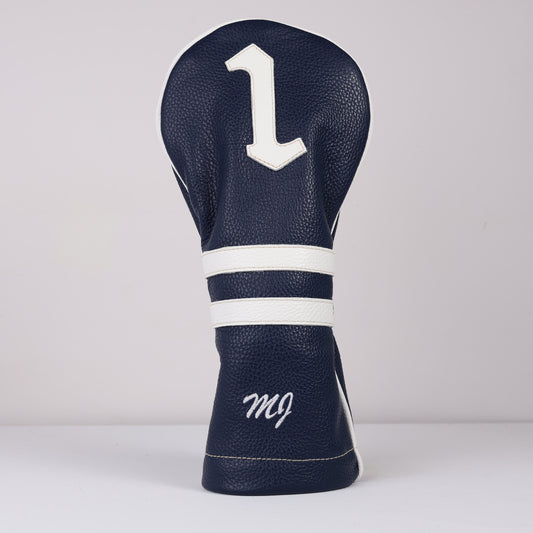 Driver Headcover: Navy + Pure White