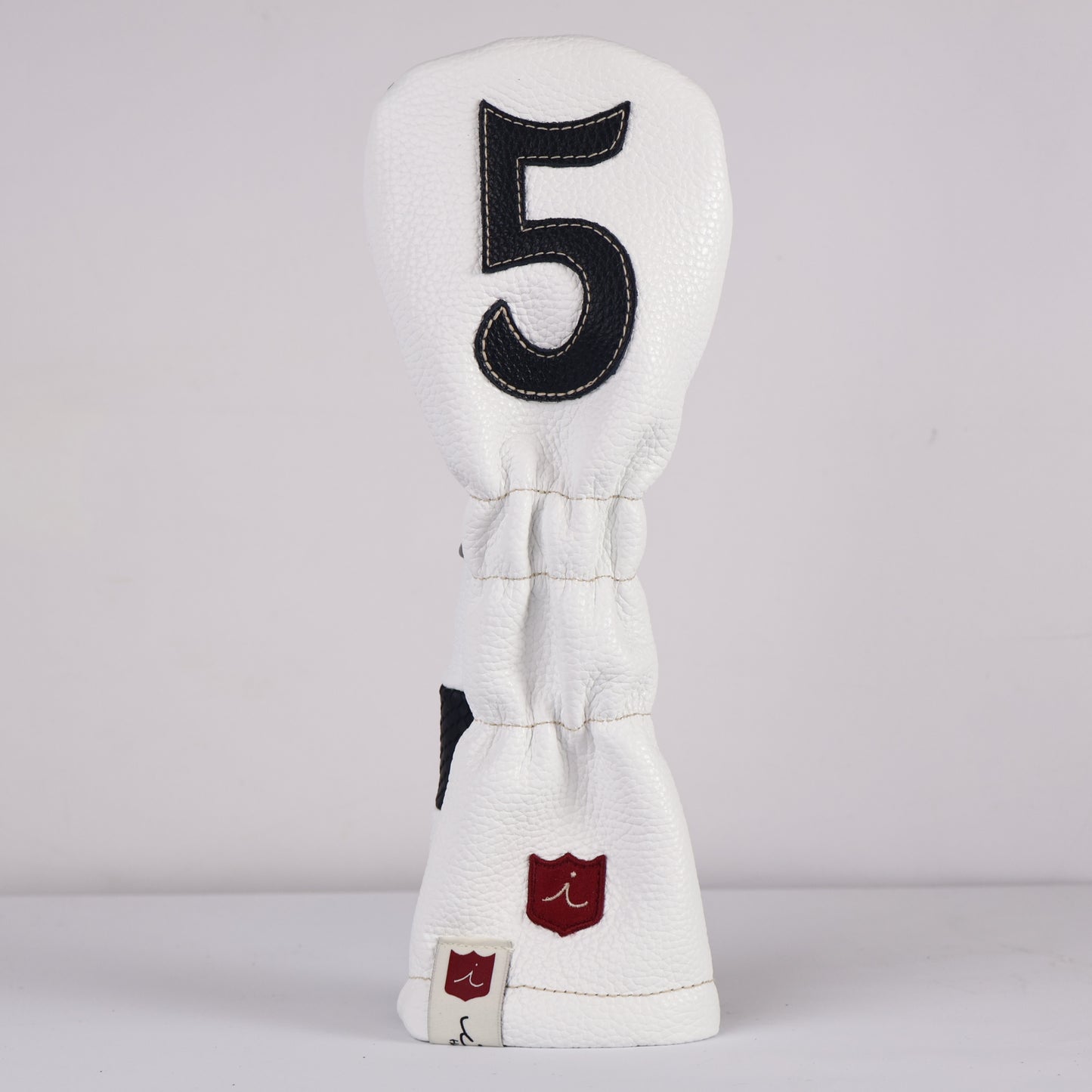 Patchwork Wood Headcover: White + Black / Gray