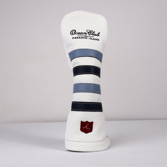 Wood Headcover: Pure White + Carolina Blue + Navy