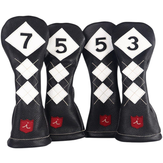 Argyle Wood Headcover: Pitch Black + Pure White