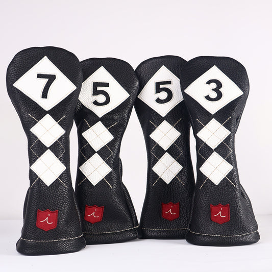 Wood Headcover: Pitch Black + Pure White