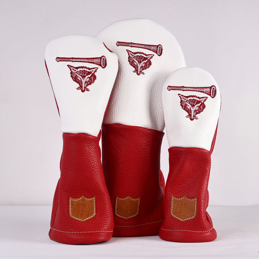 Headcover Set: Pure White + Sunday Red + Carmel