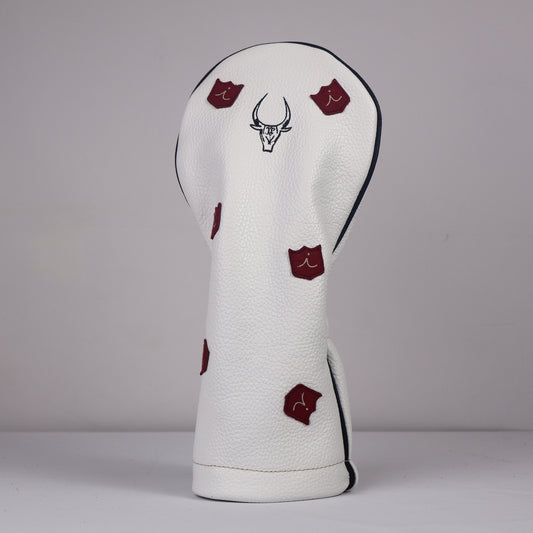 Driver Headcover: Pure White + Pitch Black
