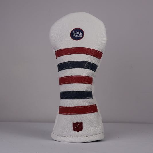 Driver Headcover: Pure White + Navy + Sunday Red