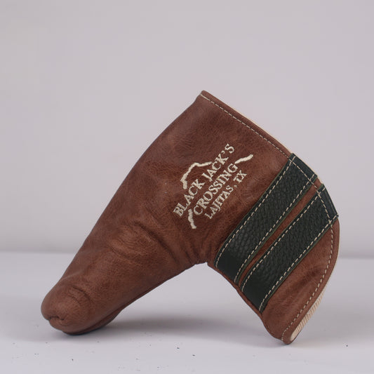 Blade Putter Headcover: Tobacco Brown + Olive