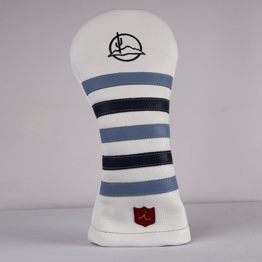 Driver Headcover: Pure White + Navy + Carolina Blue