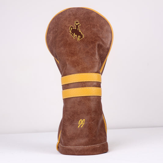 Driver Headcover: Tobacco Brown + Gold