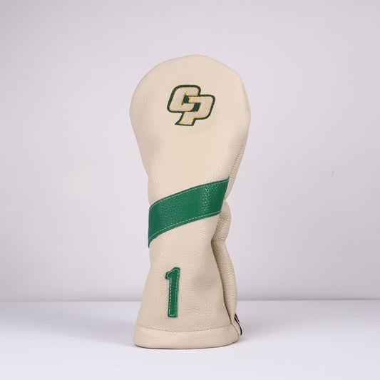 Driver Headcover: Sand + Masters Green