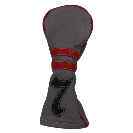 Timeless Wood Headcover: Granite Grey + Sunday Red/ Pitch Black