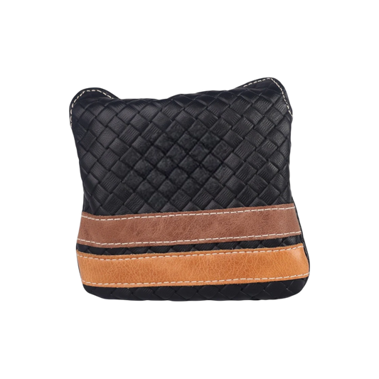 Mallet Putter: Black Sassari + Tobacco Brown/ Carmel