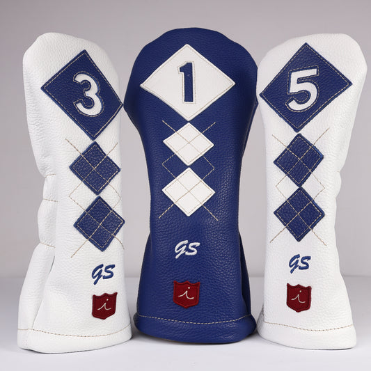 Headcover Set: True Blue + Pure White