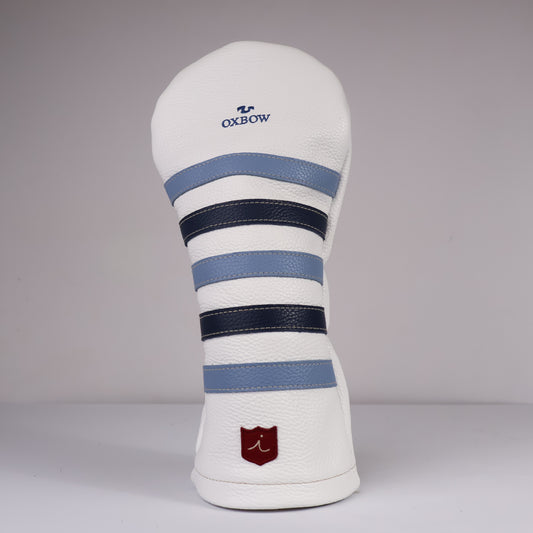 Driver Headcover: Pure White + Navy + Carolina Blue
