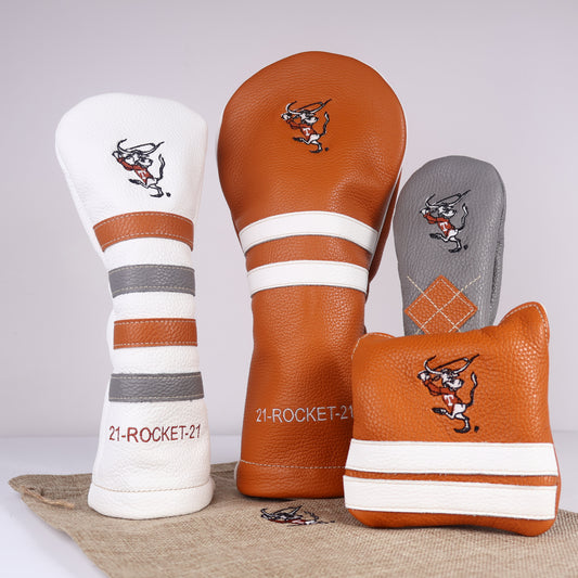 Headcover Set: Texas Orange + Pure White + Granite Grey