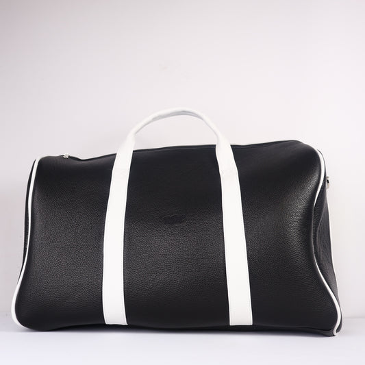 Milano Duffel Bag: Pitch Black + Pure White