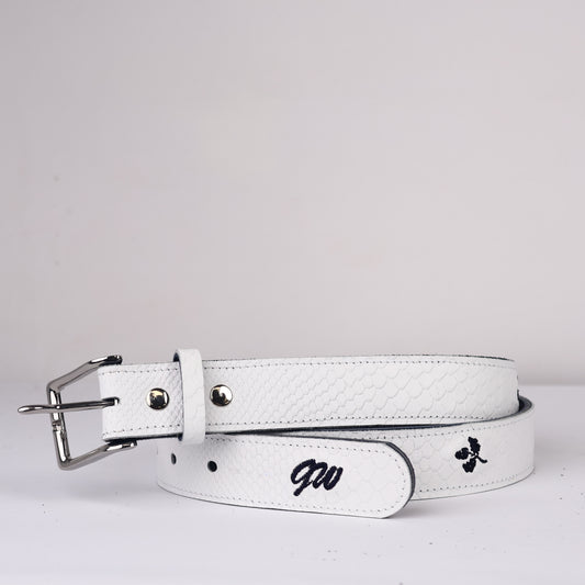 Strato 3.0 Belt: White Boa + Navy