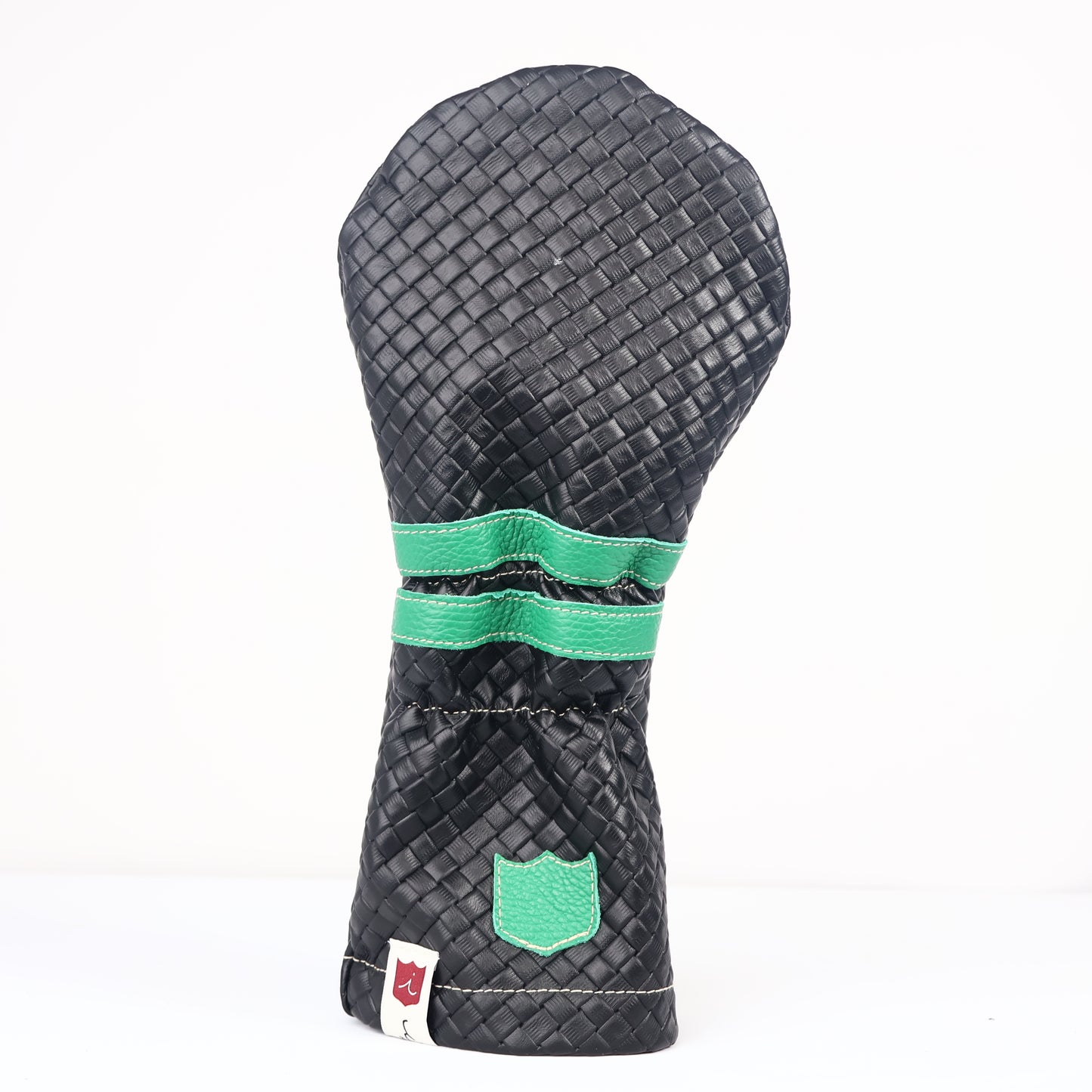 Driver Headcover: Black Sassari + Masters Green