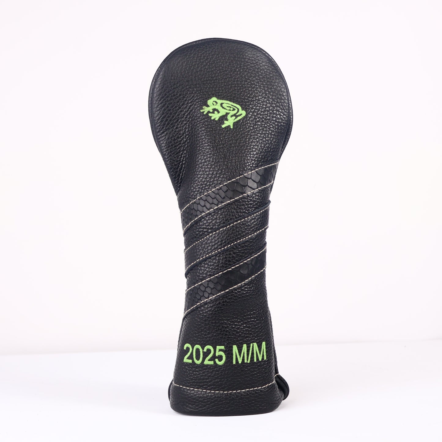 Wood Headcover: Pitch Black + Black Boa