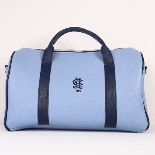 Milano Duffel Bag: Carolina Blue + Navy