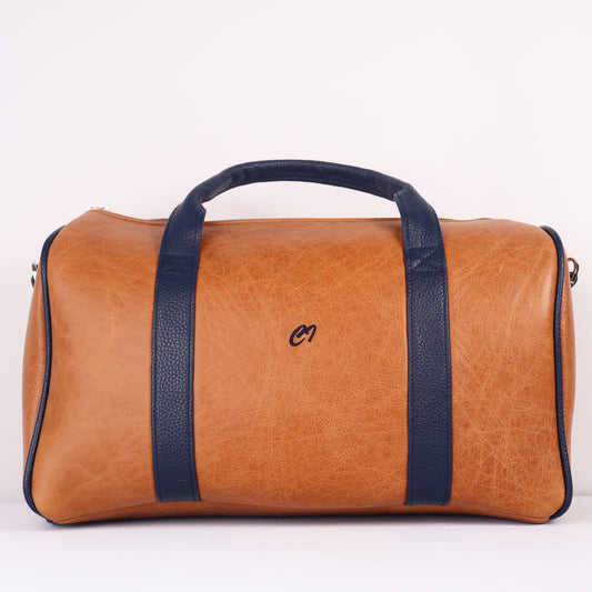 Weekender Duffel: Carmel + Navy