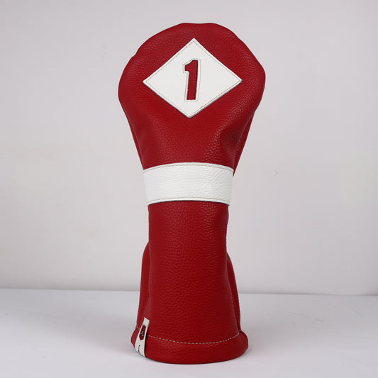 Driver Headcover: Sunday Red + Pure White