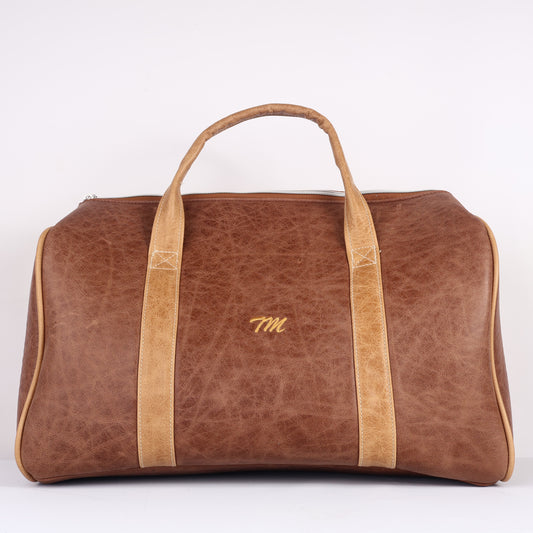 Weekender Duffel: Tobacco Brown + Vermont Honey