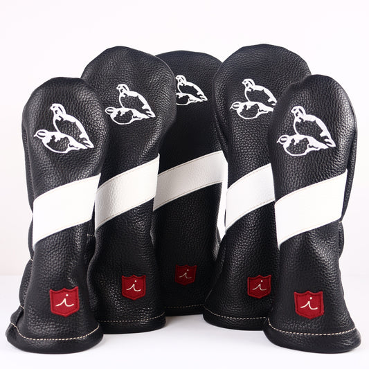 Headcover Set: Pitch Black + Pure White