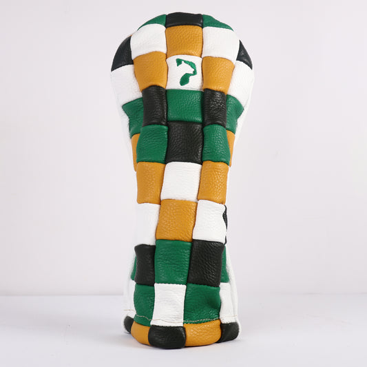 Patch Work Driver Headcover: Masters Green + Olive + Gold + Pure White