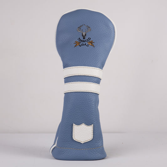 Wood Headcover: Carolina Blue + Pure White