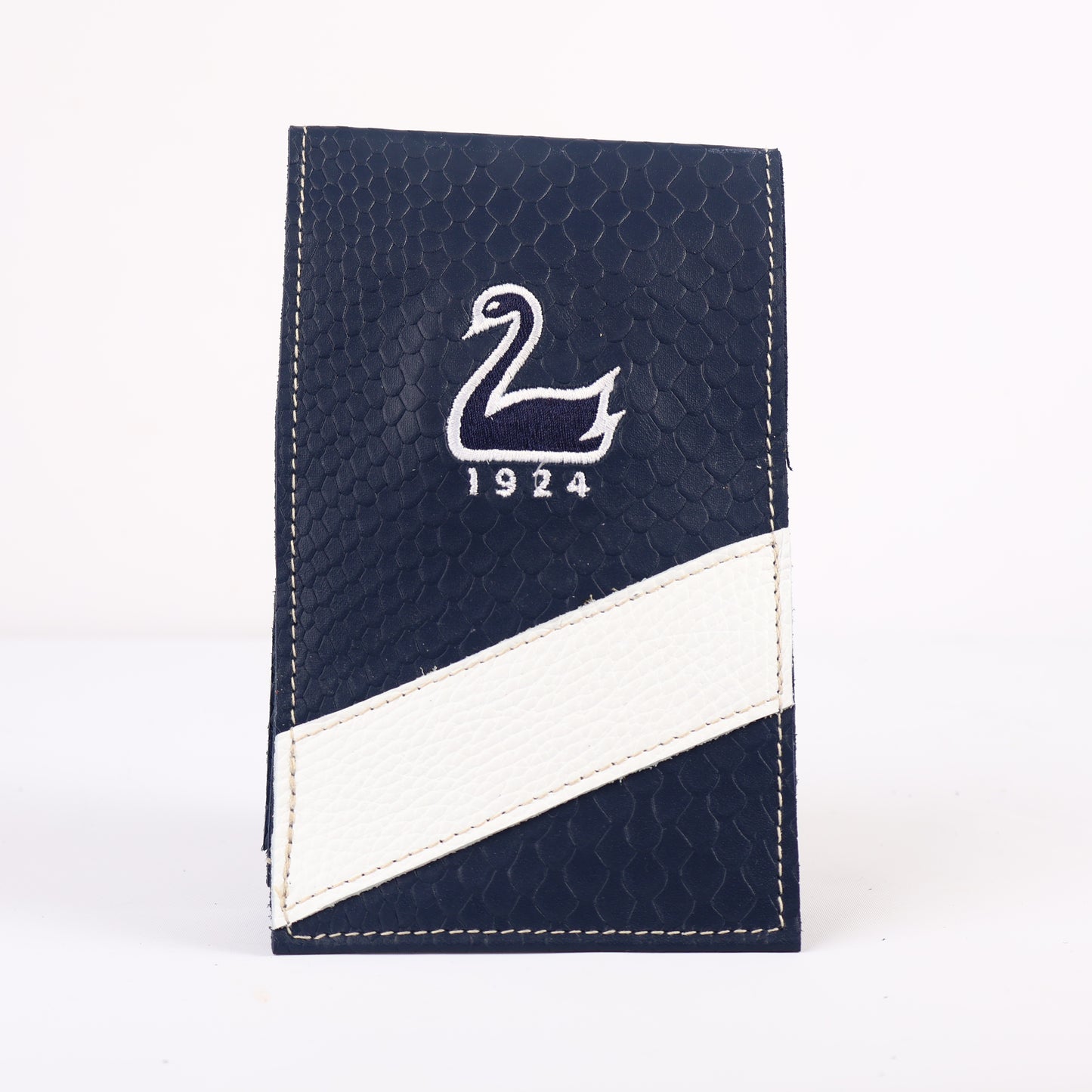 Yardage Book Cover: Navy Boa + Pure White
