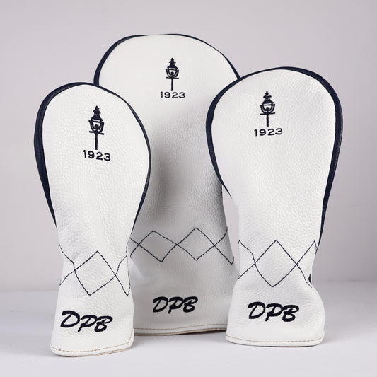Triptych Headcover Set: Navy + Pure White + Navy