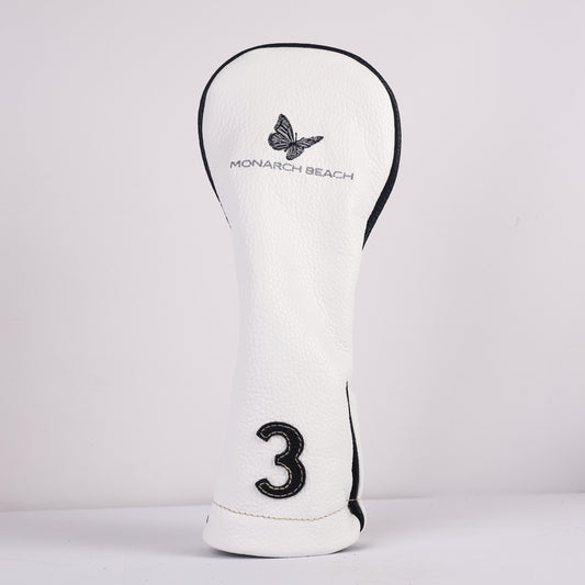 Wood Headcover: Pure White + Pitch Black